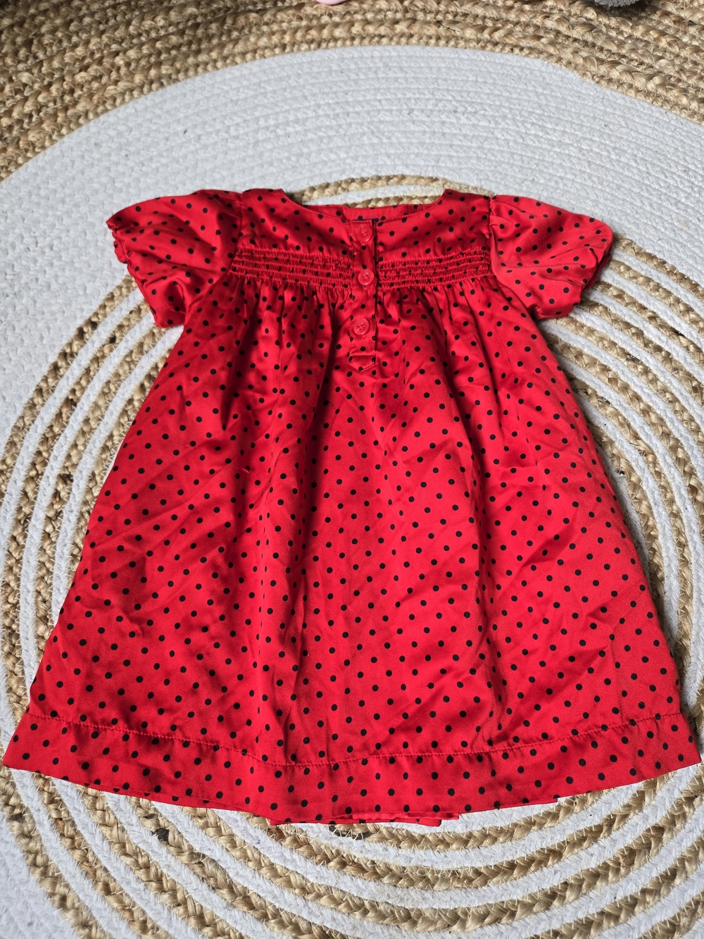 GAP Red Dress with Black Polka Dots
